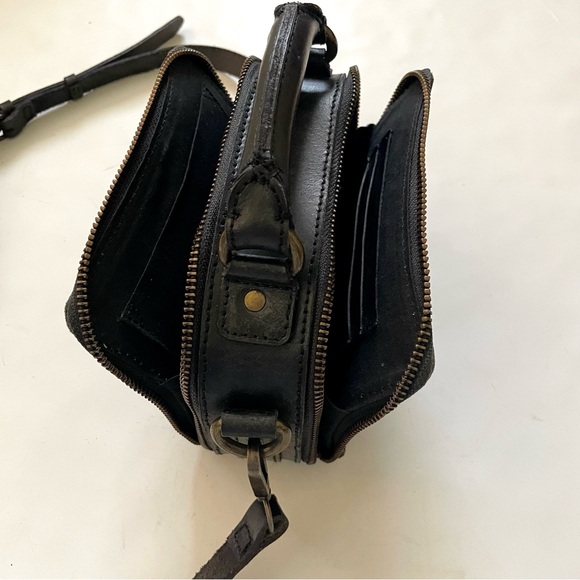 Cut N’ Paste Black Leather Mini Crossbody Bag - Picture 2 of 6